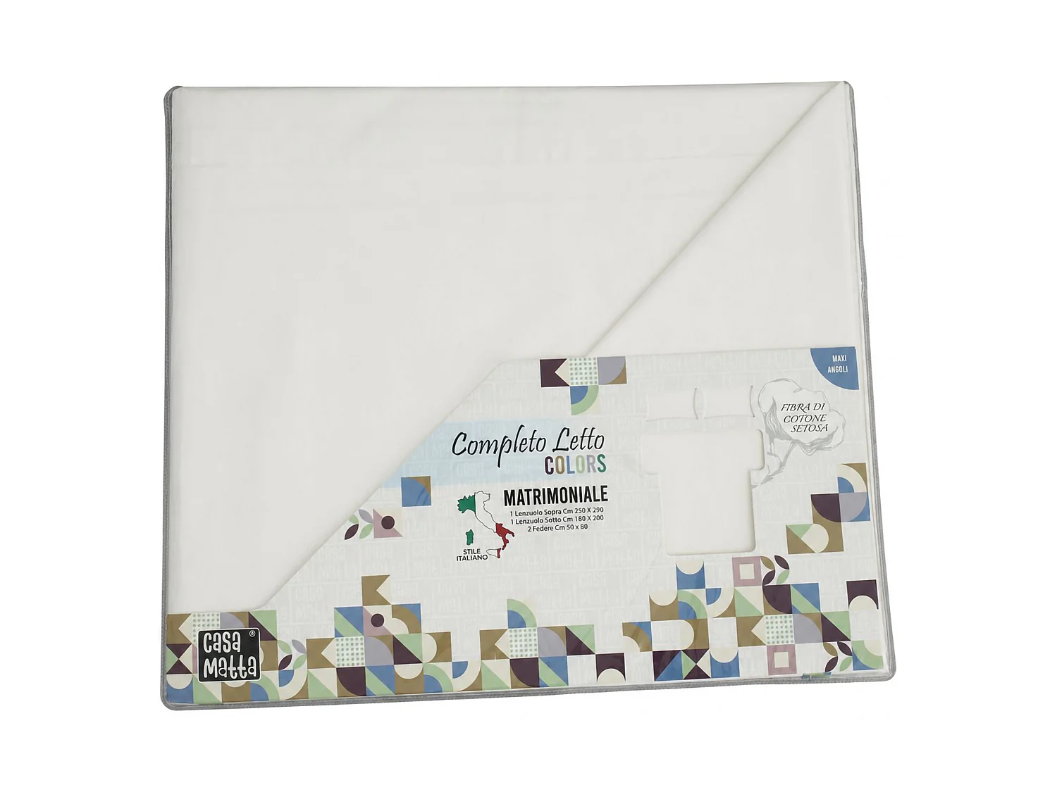 Ensemble Complet Lit Simple Sapatalo, en Polycoton, Blanc, Lavable en Machine