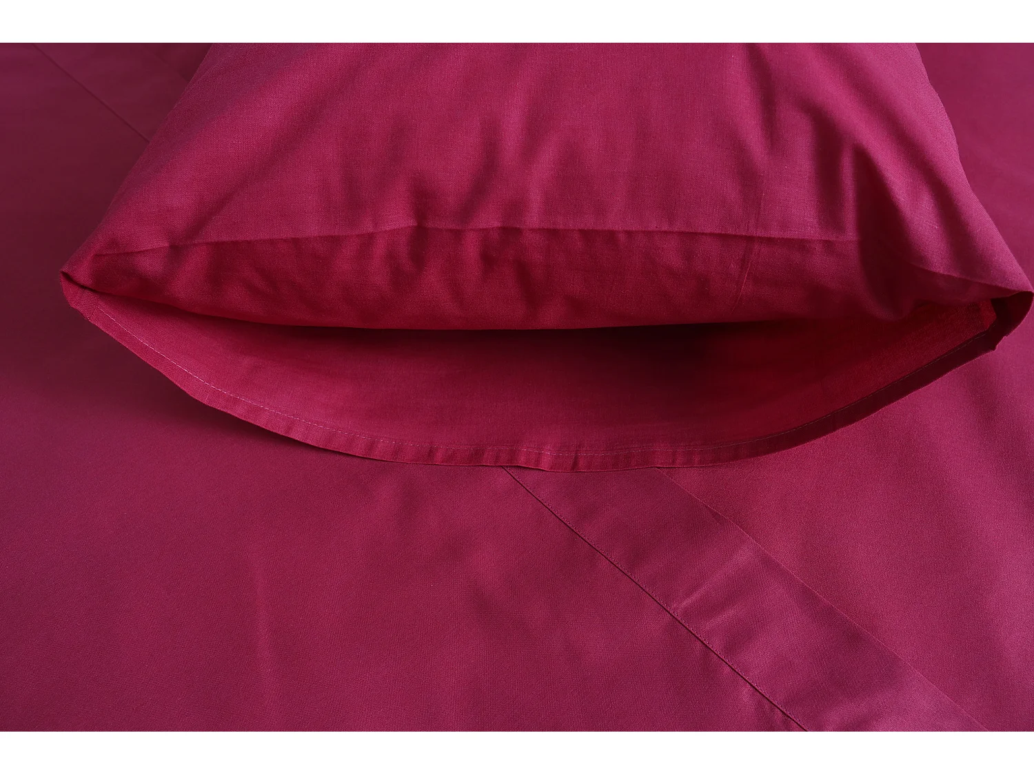 Ensemble Complet de Literie Double Sarisa, en Polycoton, Rouge, Lavable en Machine