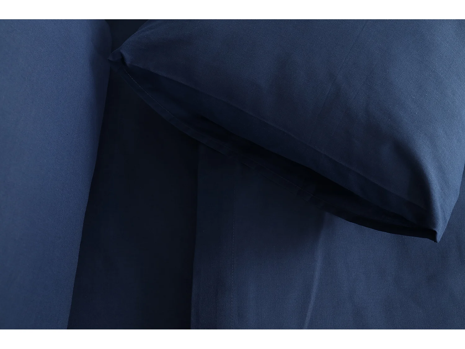 Ensemble Complet Lit Double Sarisa, en Polycoton, bleu, Lavable en Machine