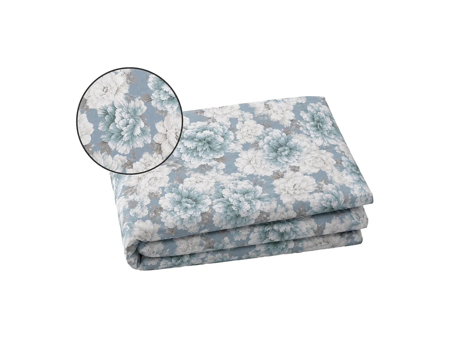 Set Completo Letto Matrimoniale Rovanone, in Cotone, blu, Lavabile in Lavatrice, Asciugatrice