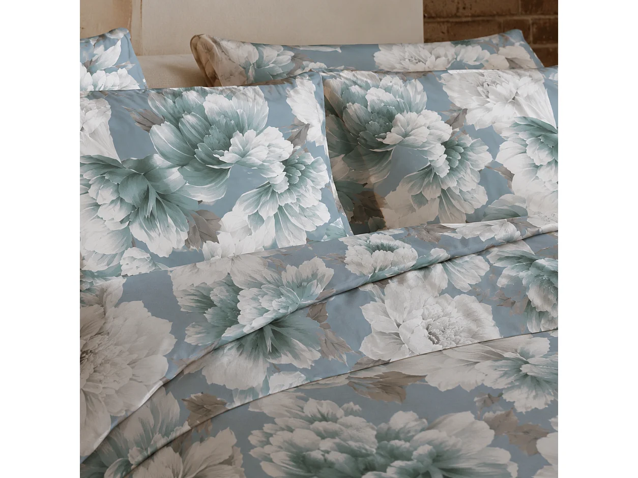 Set Completo Letto Matrimoniale Rovanone, in Cotone, blu, Lavabile in Lavatrice, Asciugatrice