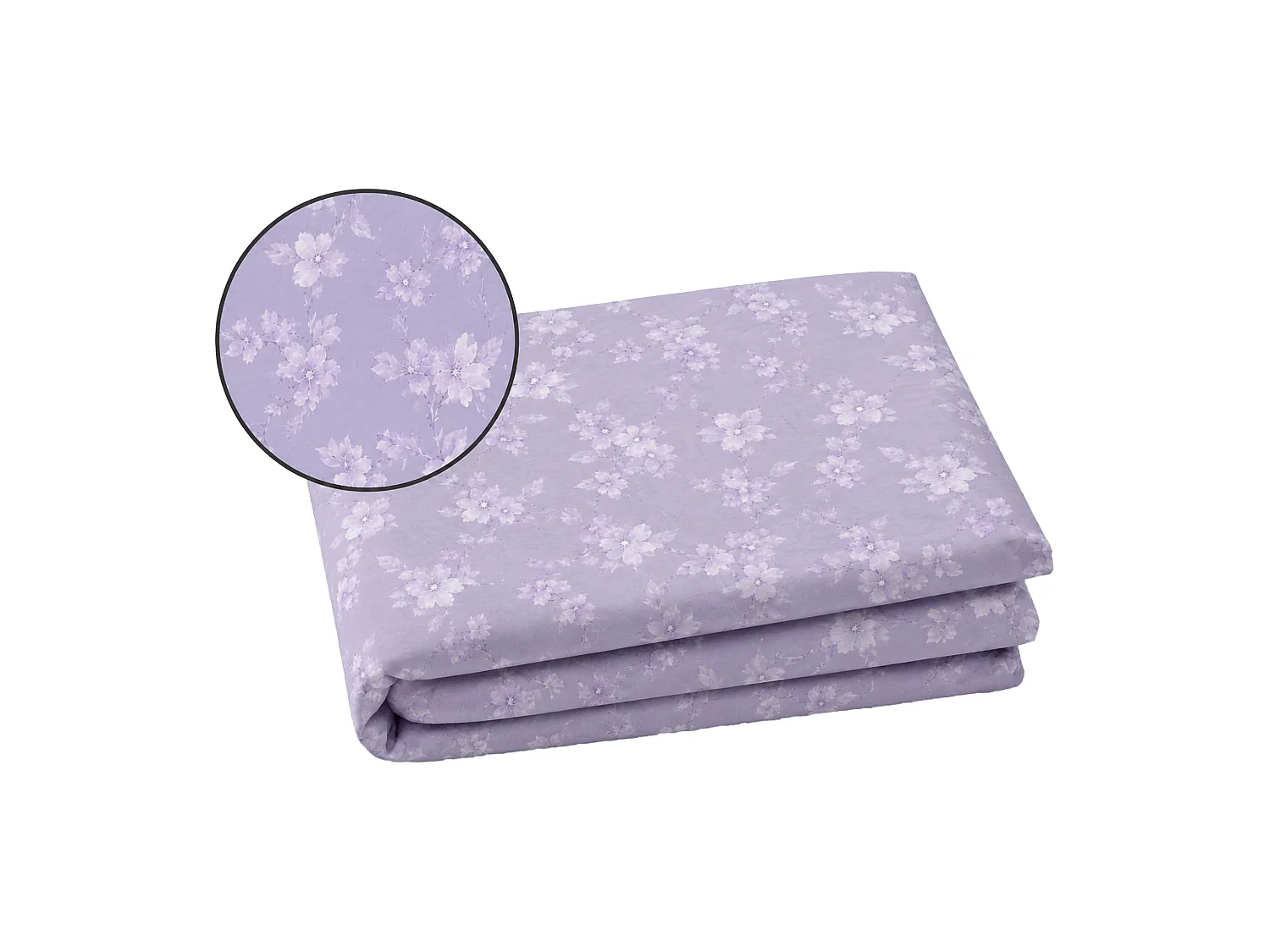 Ensemble Complet Lit Double Rorome, en Percale, Violet Lilas, Lavable en Machine, Sèche-linge