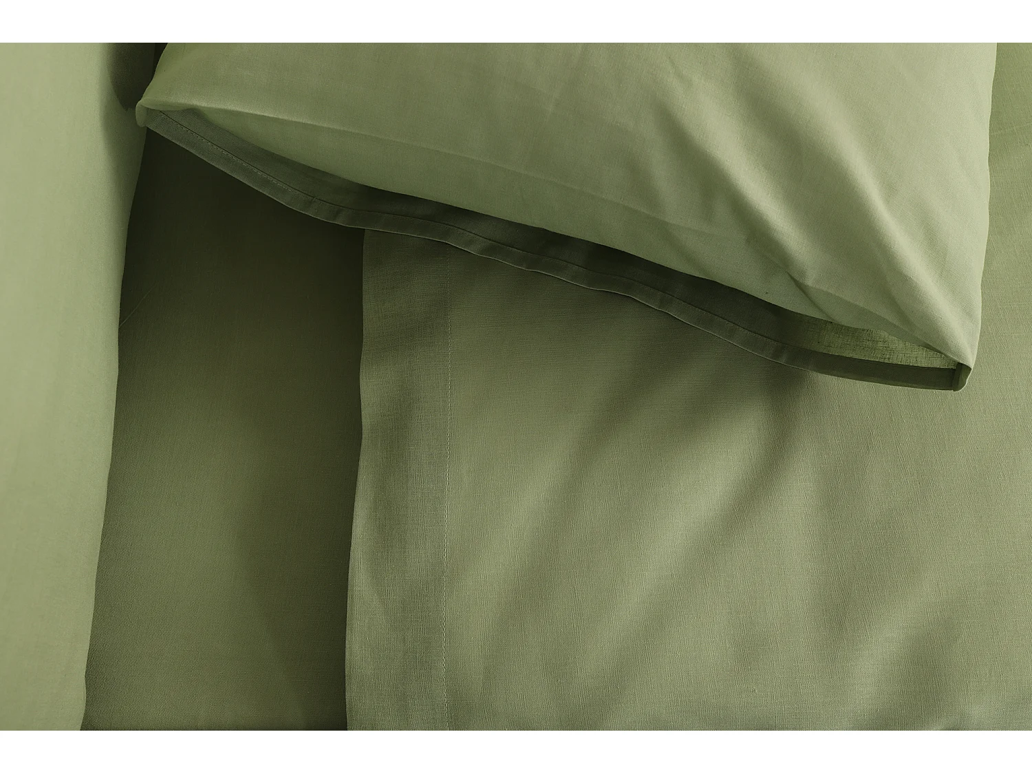 Ensemble Complet Lit Simple Sapatalo, en Polycoton, Vert, Lavable en Machine
