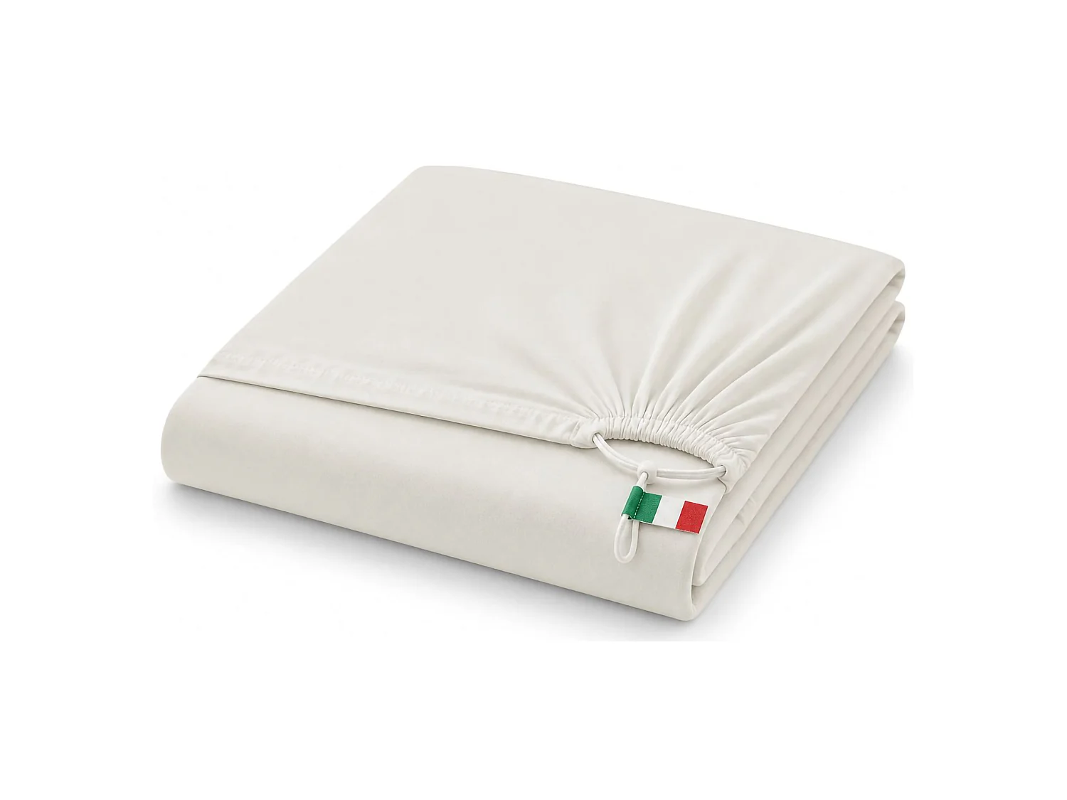 Lenzuolo Singolo Romesalo, Lenzuolo Sotto con Angolo da 27 cm, Bianco Perla, Lavabile in Lavatrice, Asciugatrice