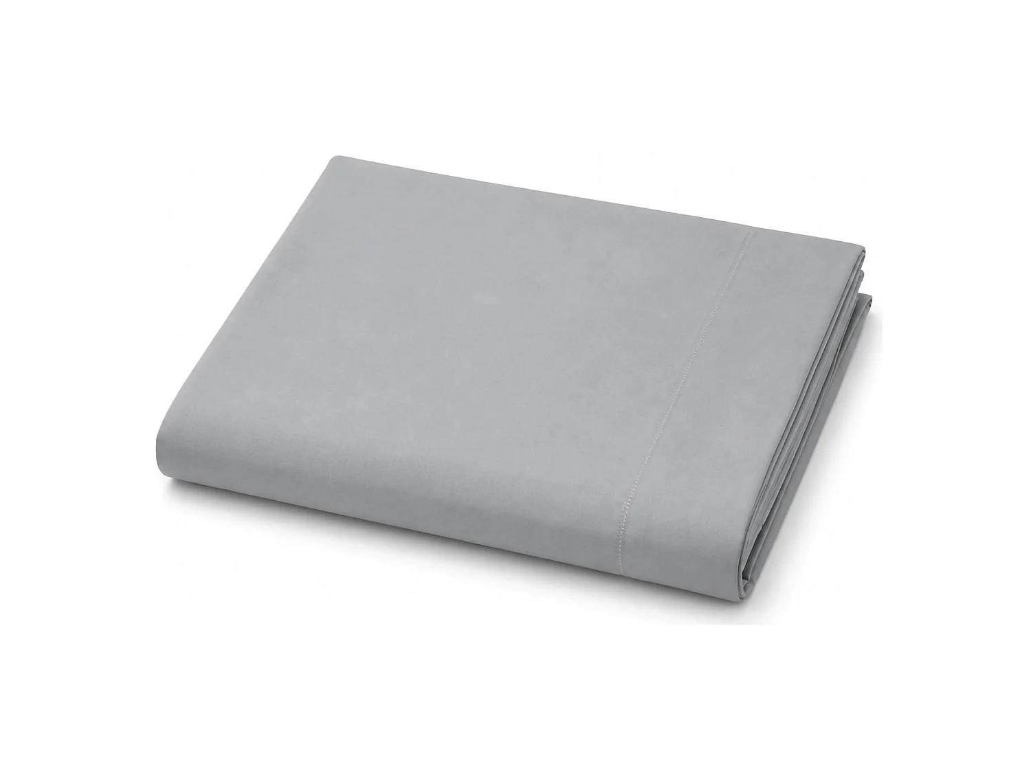 Ensemble Complet de Lit Double Sarisa, en Polycoton, Gris Pierre, Lavable en Machine