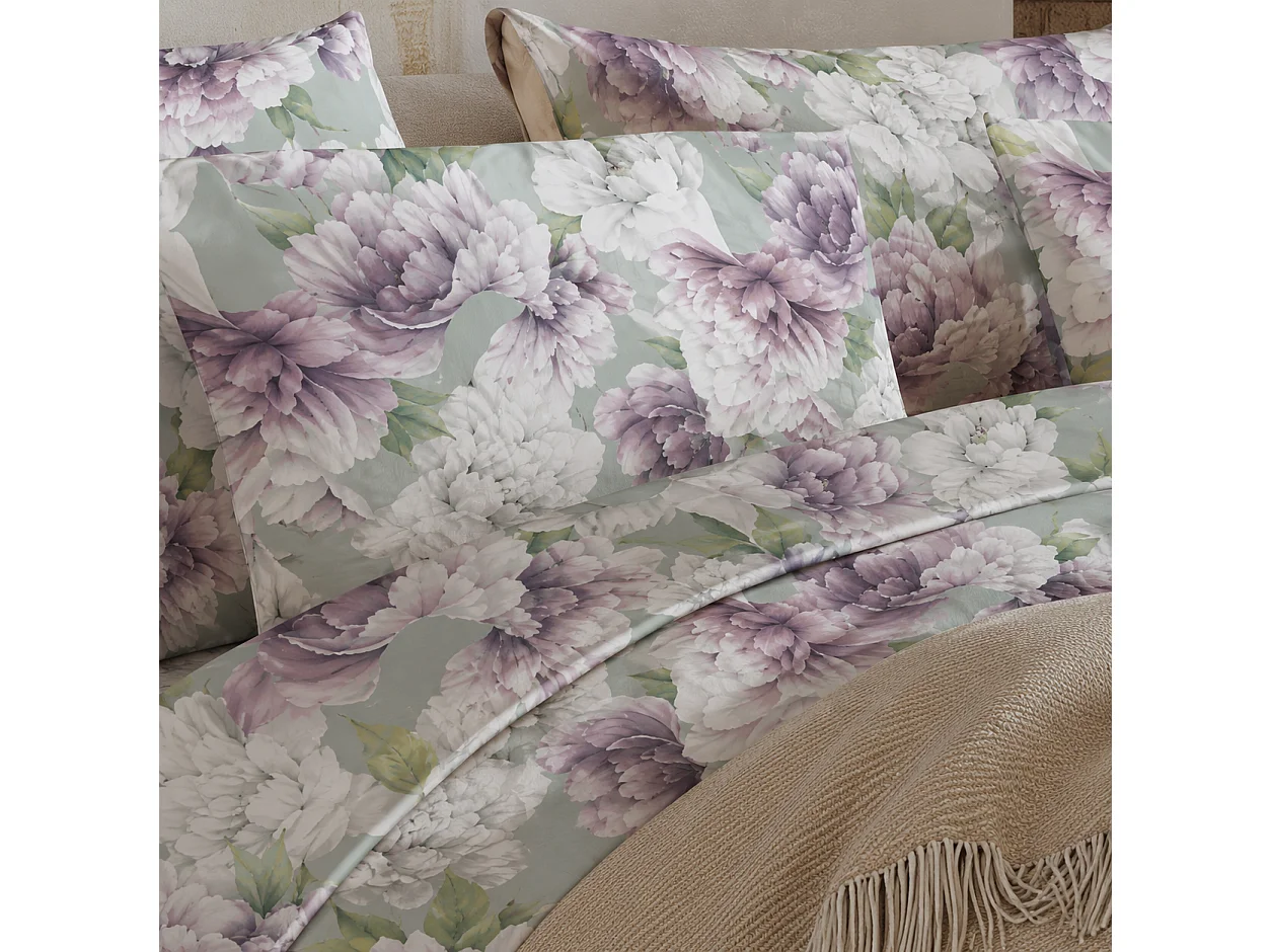 Ensemble Complet Lit Double Rovanone, Coton, Rose, Lavable en Machine, Sèche-linge