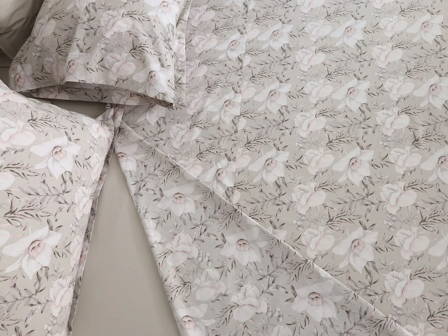 Ensemble Complet Lit Double Samimali, Percale, Vieux Rose, Lavable en Machine, Sèche-linge