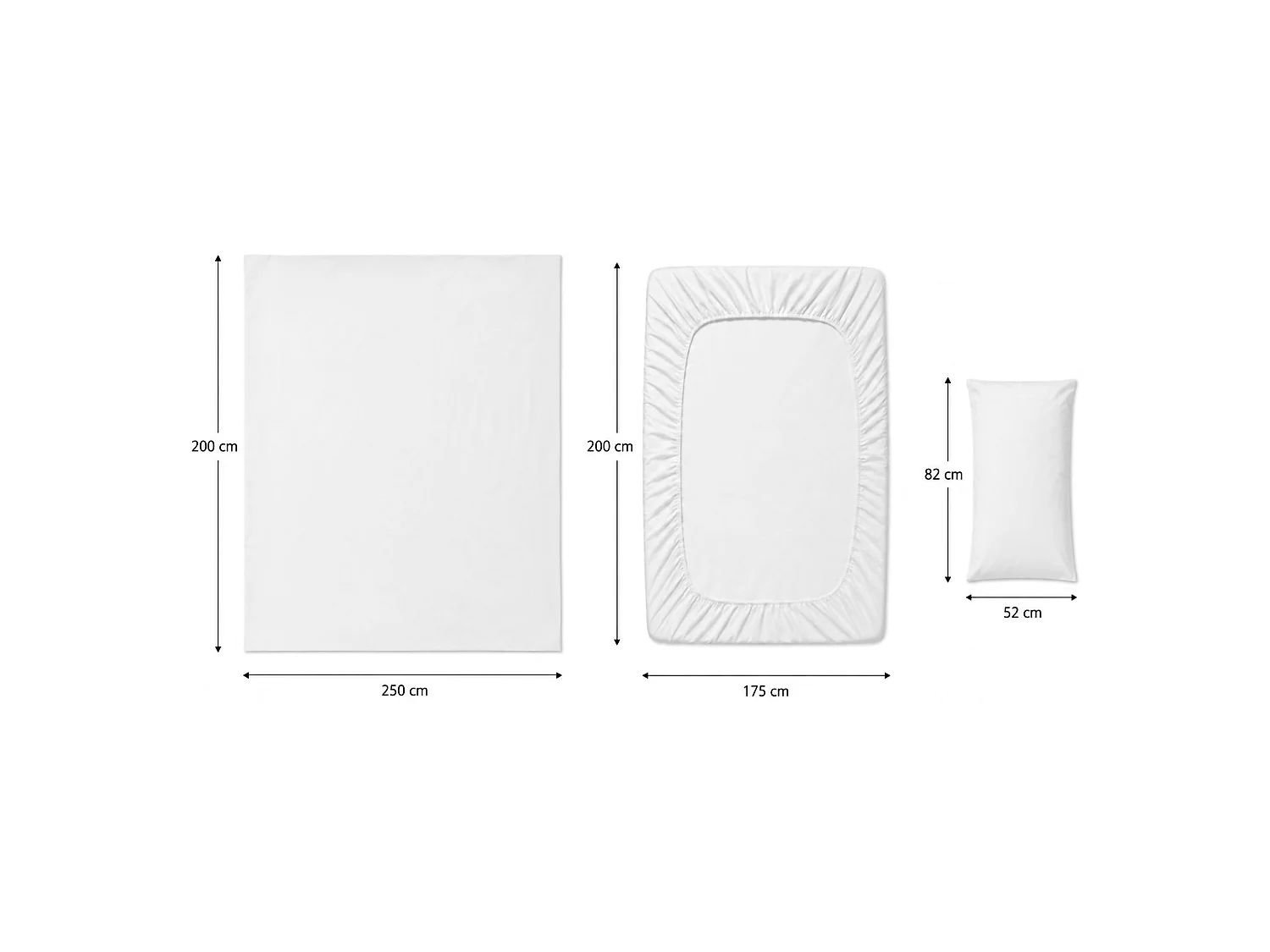 Set Completo Letto Matrimoniale Rovanone, in Cotone, Bianco Crema, Lavabile in Lavatrice, Asciugatrice