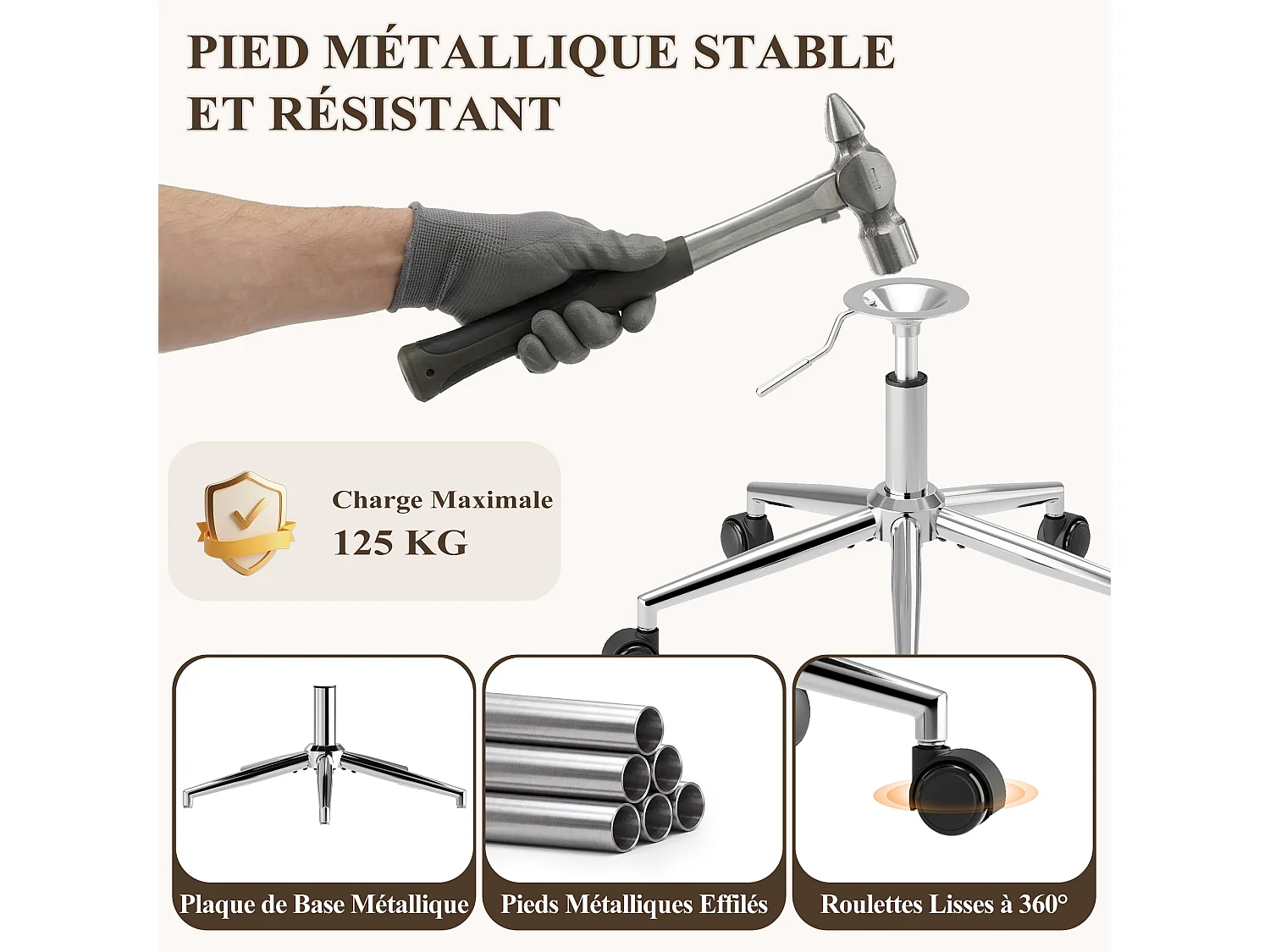 Fauteuil de Bureau Ergonomique avec Accoudoirs, Chaise Pivotante à 360° avec Hauteur Réglable, Assise Confortable en Tissu Doux,vert