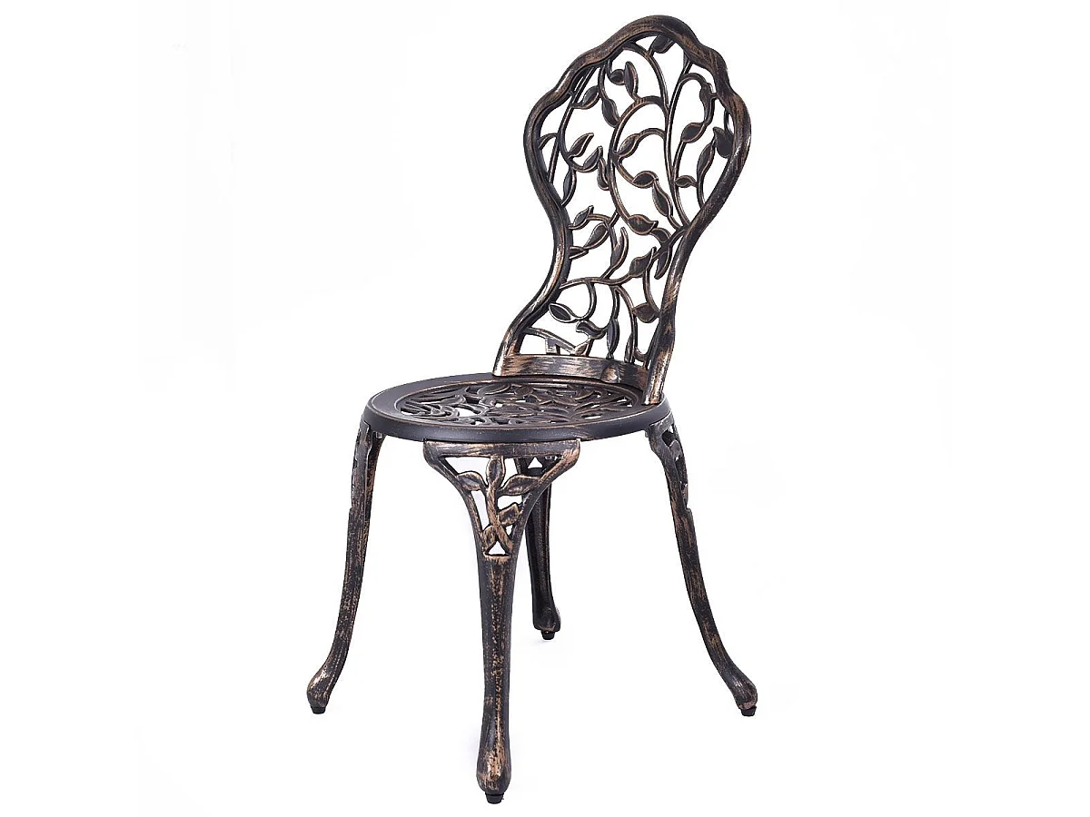 Ensemble bistro - 3 pièces aluminium noir antique - modèle balcon