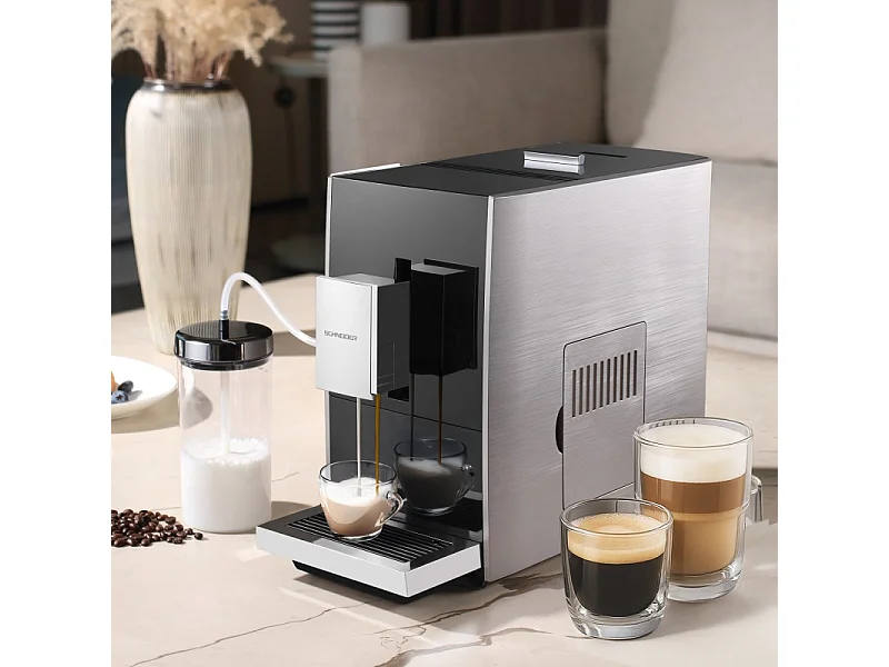 Schneider – Lumière Arabica – Machine à Café Automatique – Broyeur – Mousseur Lait