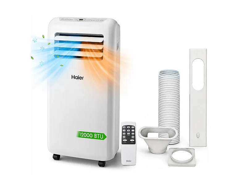 Haier - Climatiseur Mobile 12000 Btu - Froid & Chauffage & Déshumidification