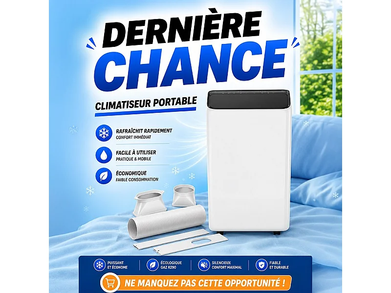 Climatiseur Portable Réversible 12000 Btu - Refroidissement & Chauffage