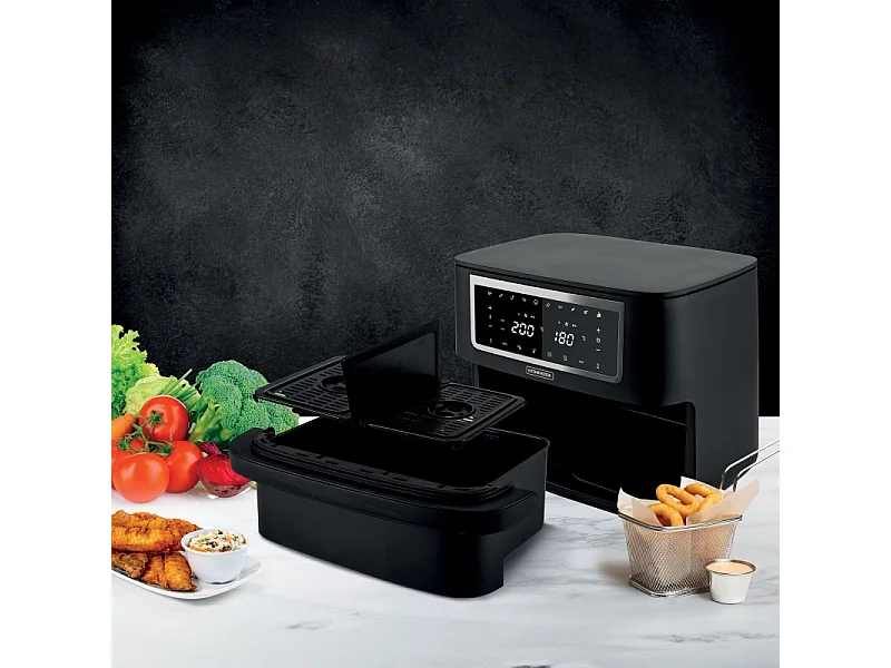 Kitchencook - Airmed_w_pot - Friteuse Sans Huile 10l - Séparateur Amovible