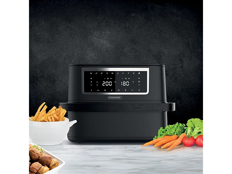 Kitchencook - Airmed_w_pot - Friteuse Sans Huile 10l - Séparateur Amovible