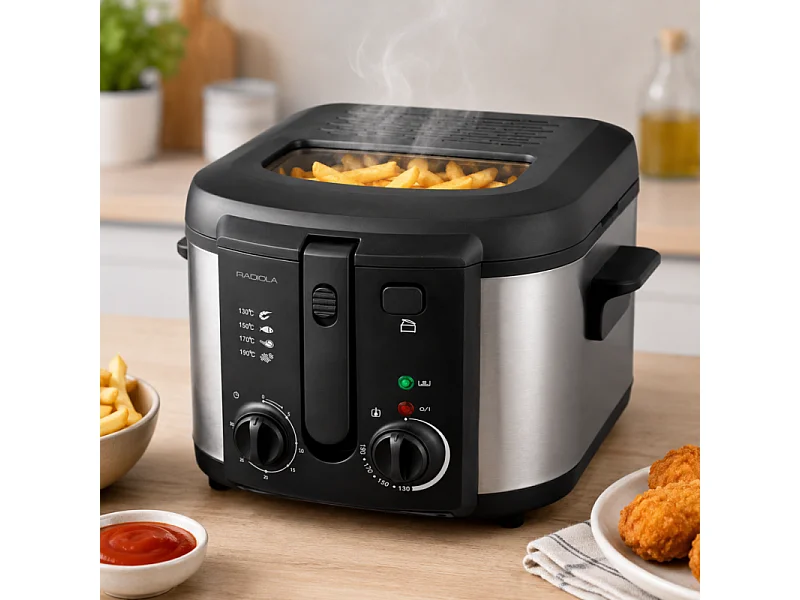 Radiola - Radf93bxf - Friteuse Familiale - 3 L - 1800 W - Thermostat Réglable