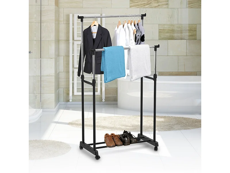 Portant à Vêtements Extensible 2 Barres Big_dress Garnier