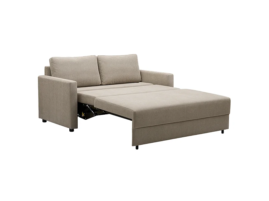 Tova 2-Seater Pull-Out Sofa Bed - Taupe, Water-Repellent Fabric