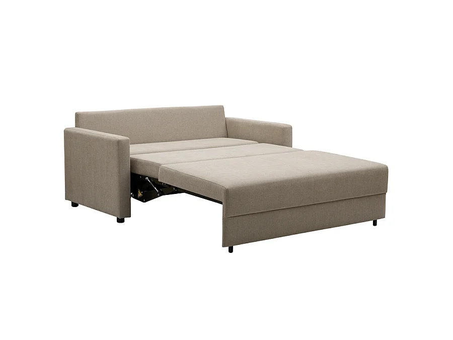 Tova 2-Seater Pull-Out Sofa Bed - Taupe, Water-Repellent Fabric