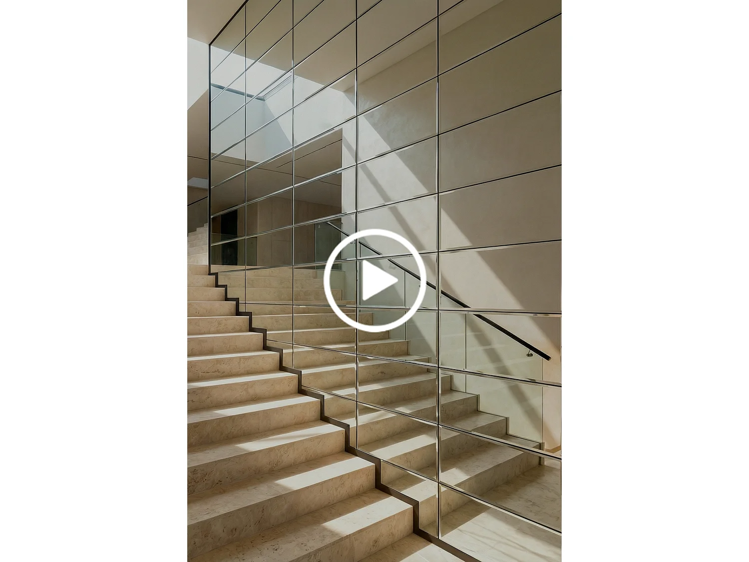 My Furniture Large Rectangular Mirrored Wall Tiles Pack, 6 Tiles, Bevelled Edges, 0.96 m²