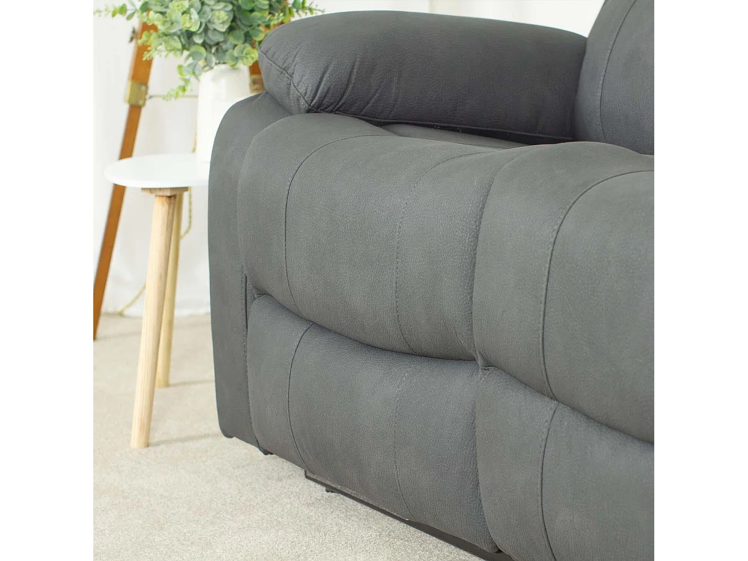 Alaska Grey Fabric Manual Recliner 3+2 Suite