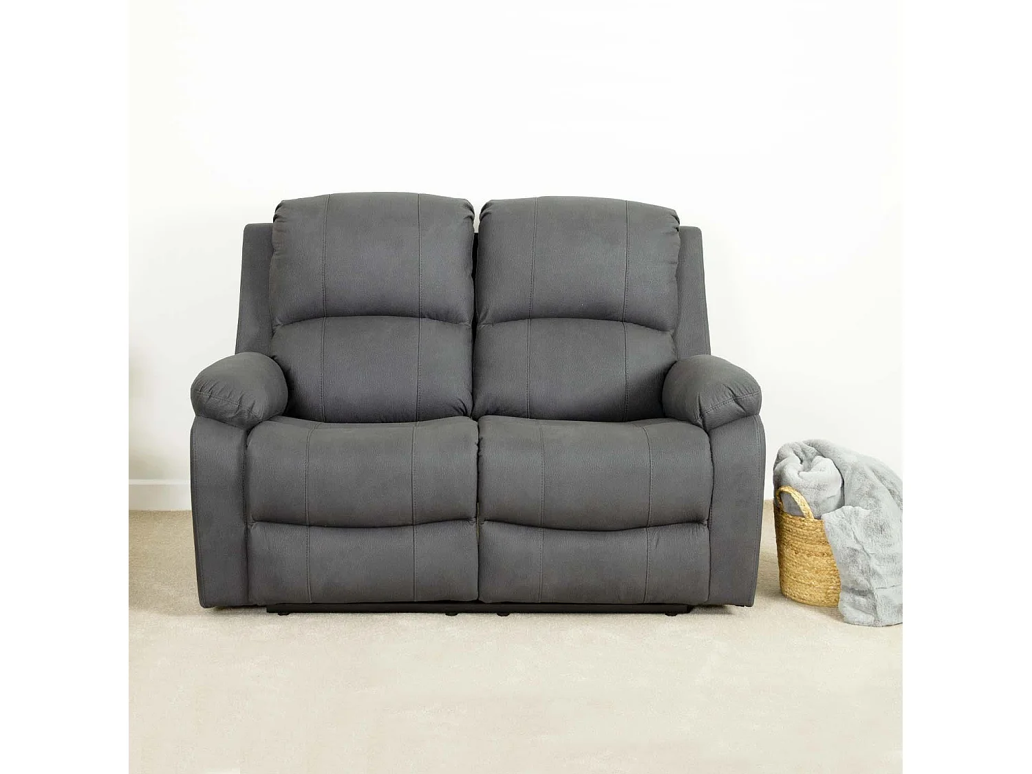 Alaska Grey Fabric Manual Recliner 3+2 Suite