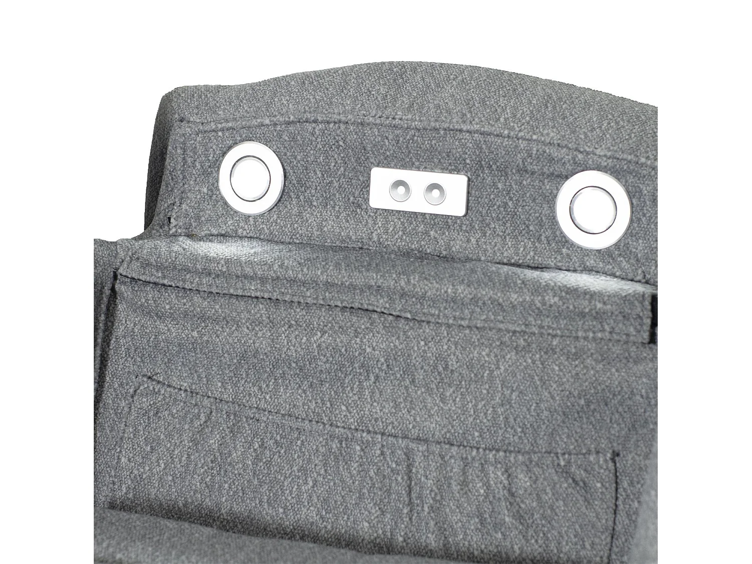 Milano Grey Fabric Electric Reclining Sofa Suite USB Cup Holder