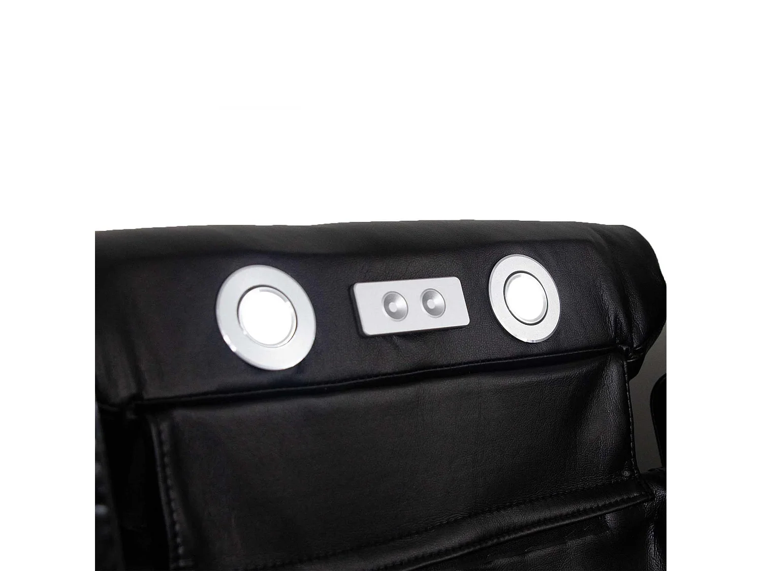 Felix Black Leather Electric Reclining Sofa Suite USB Cup Holder