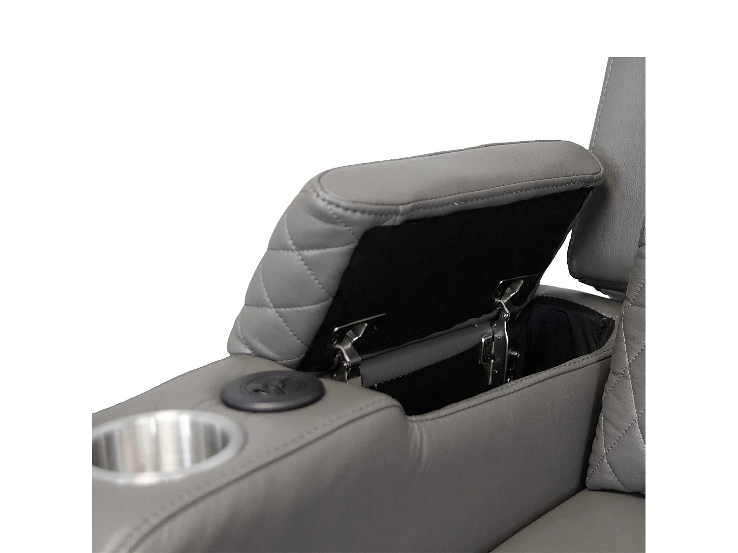 Felix Grey Leather Electric Reclining Sofa Suite USB Charging