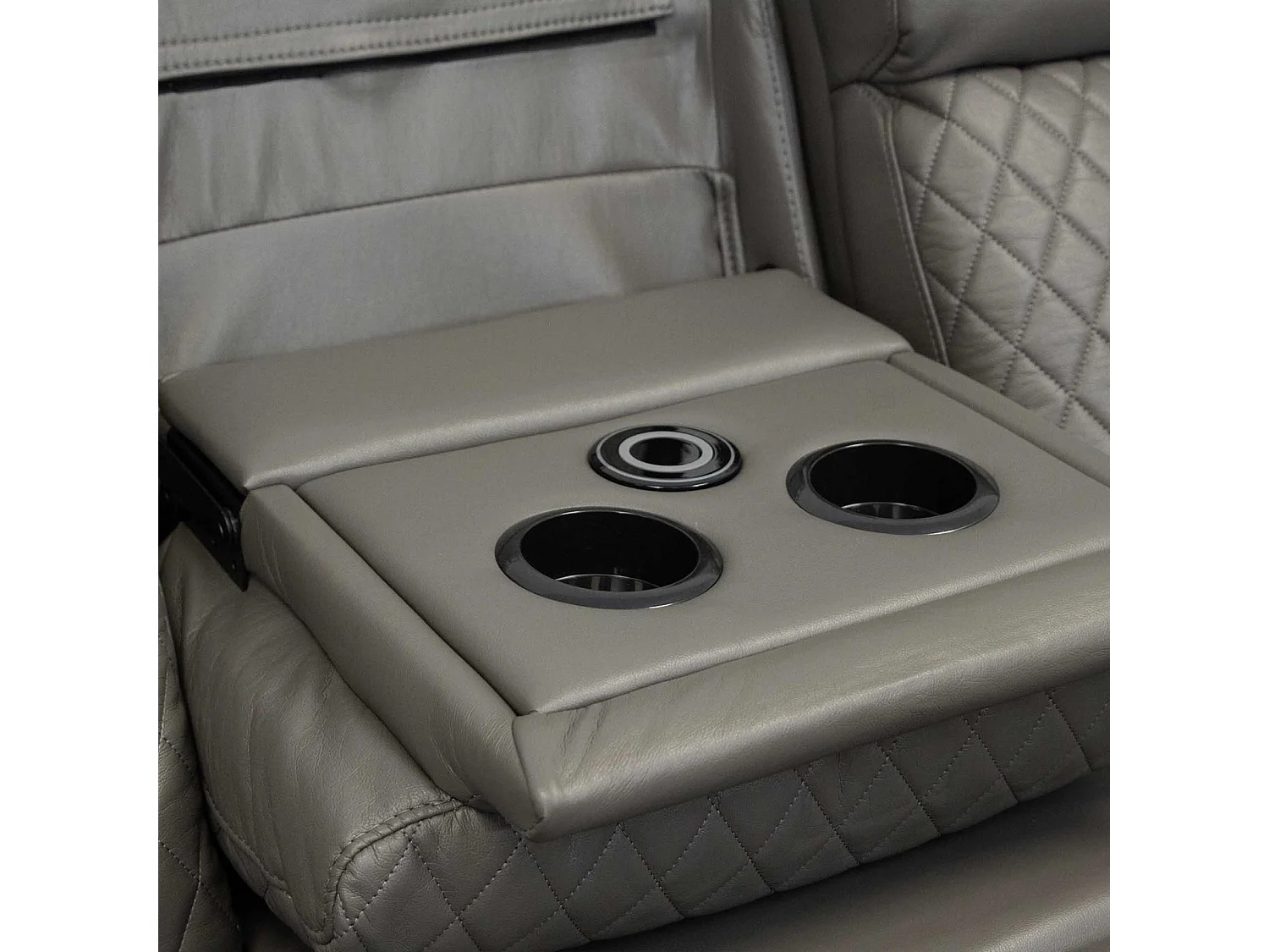 Felix Grey Leather Electric Reclining Sofa Suite USB Charging