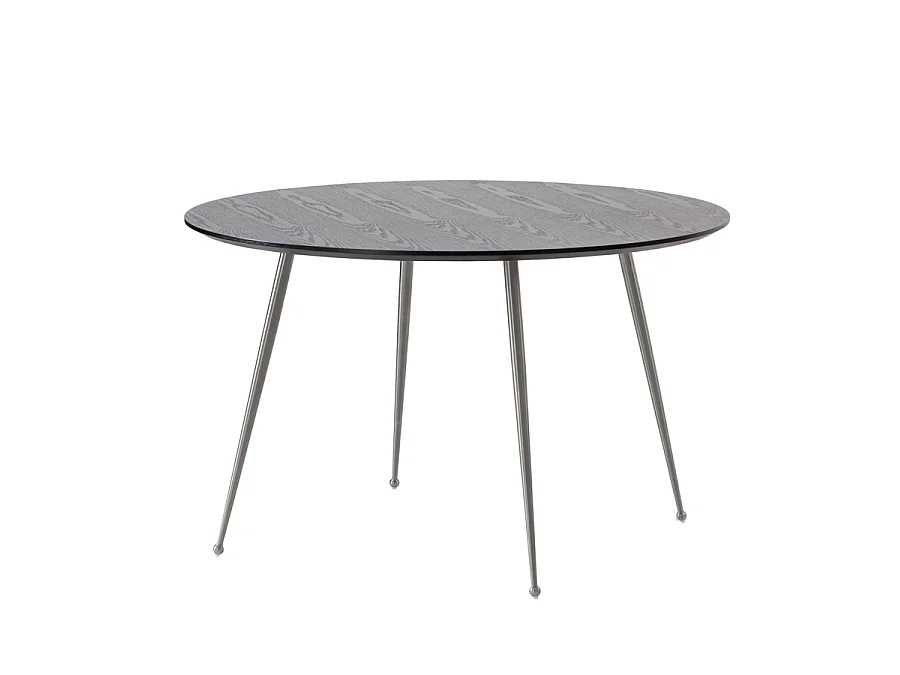 Mason Dining Table, Rectangular Ash Top with Brushed Silver Legs
