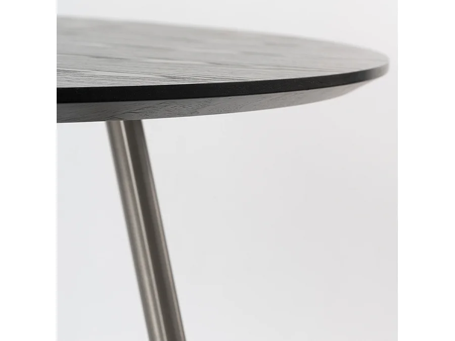 Mason Dining Table, Rectangular Ash Top with Brushed Silver Legs