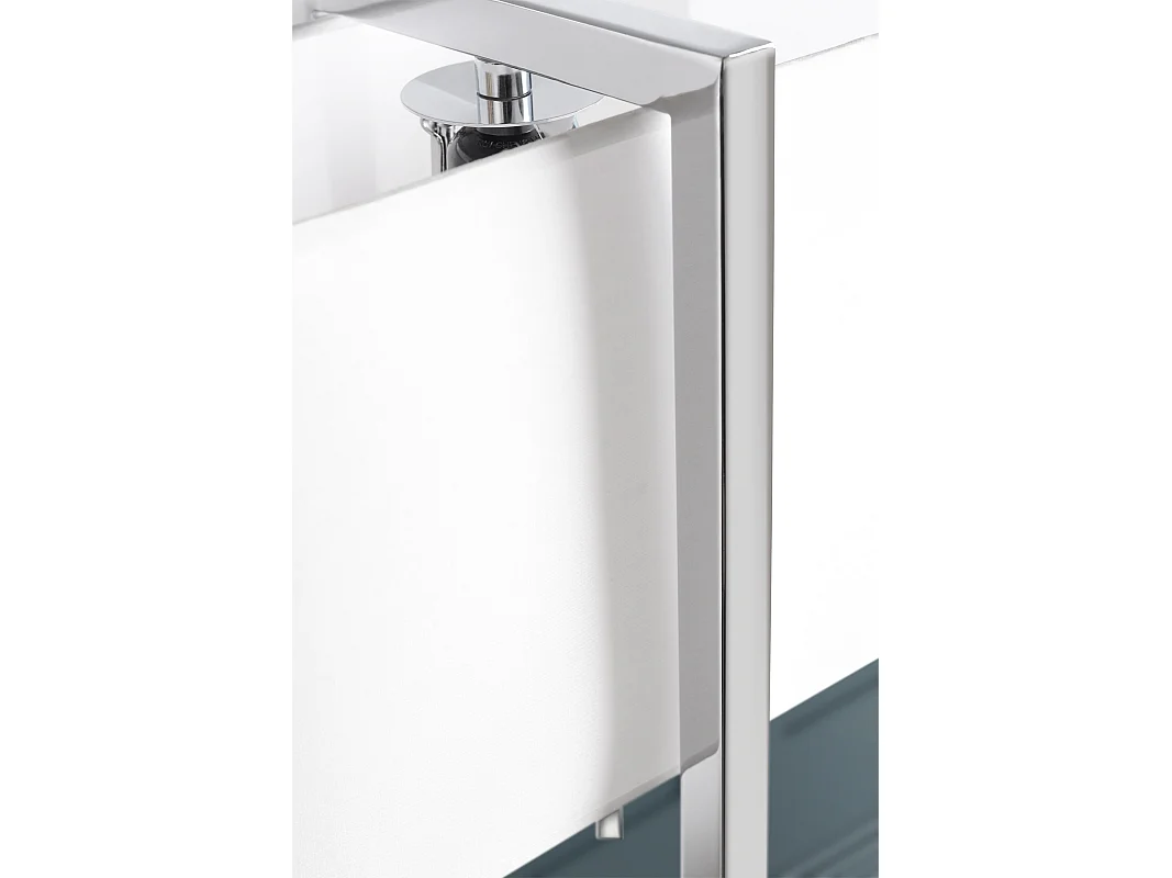 My Furniture Ellington Table Light, Chrome Finish with White Cotton Shade