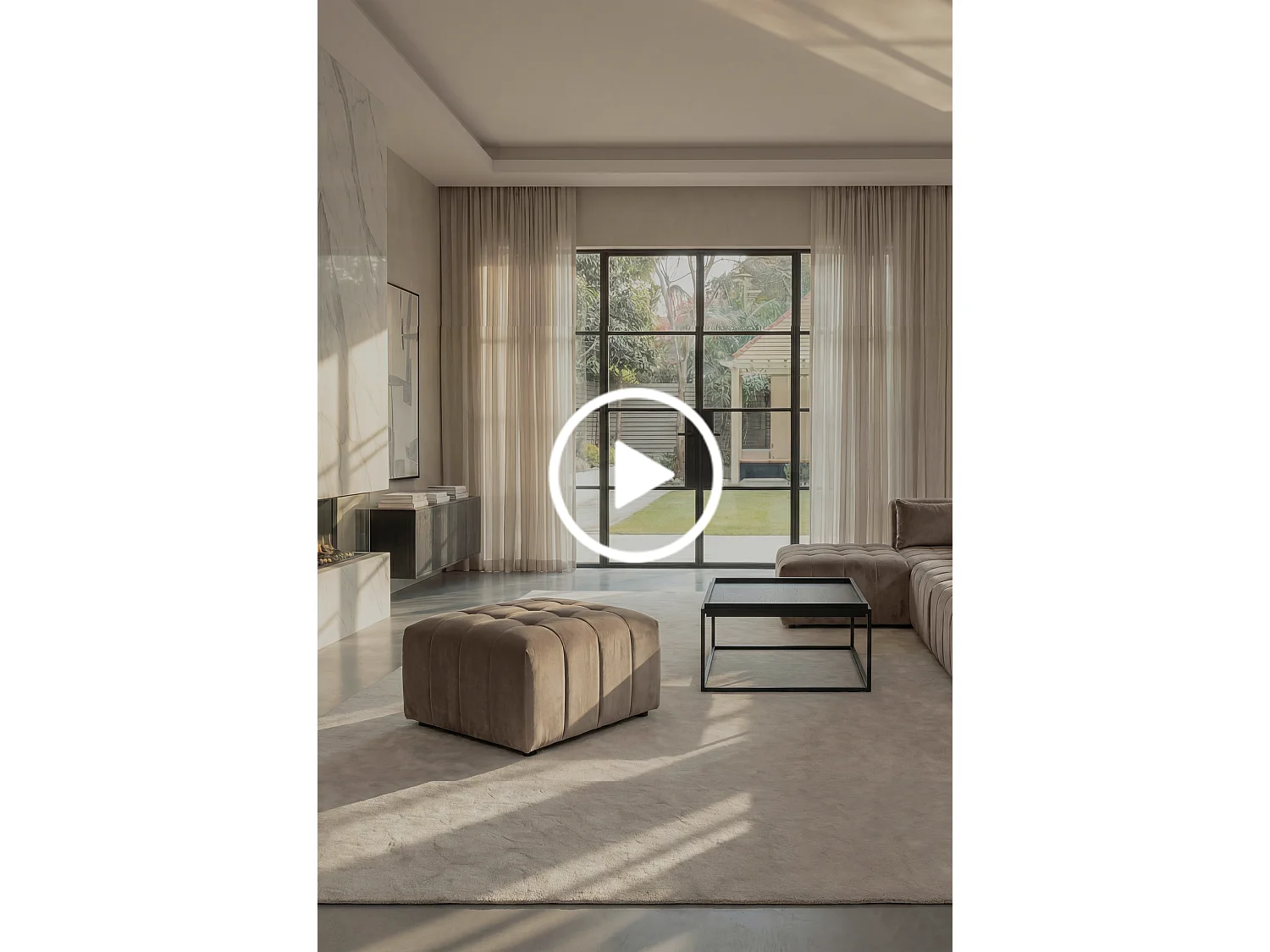 Essen ottoman - Taupe