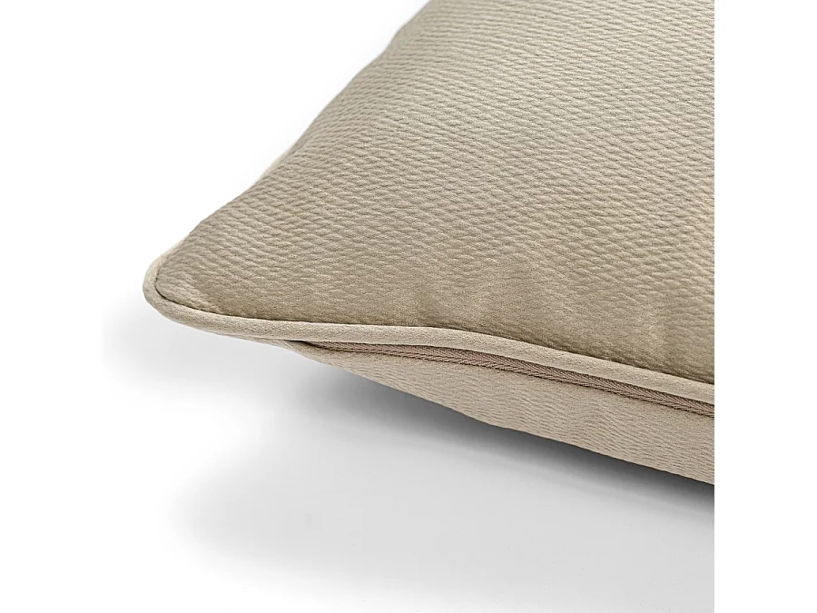 Taupe Mirage Rectangular Cushion - 45cm x 30cm, Feather Filled, Shimmer Woven Polyester