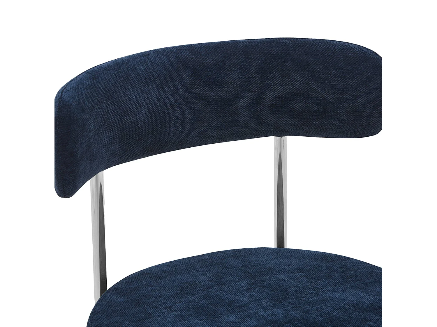 Silla de oficina vintage de tela con ruedas  azul