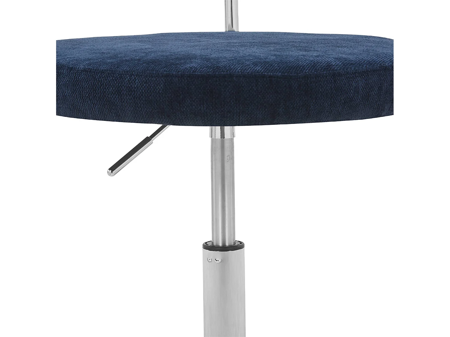 Silla de oficina vintage de tela con ruedas  azul