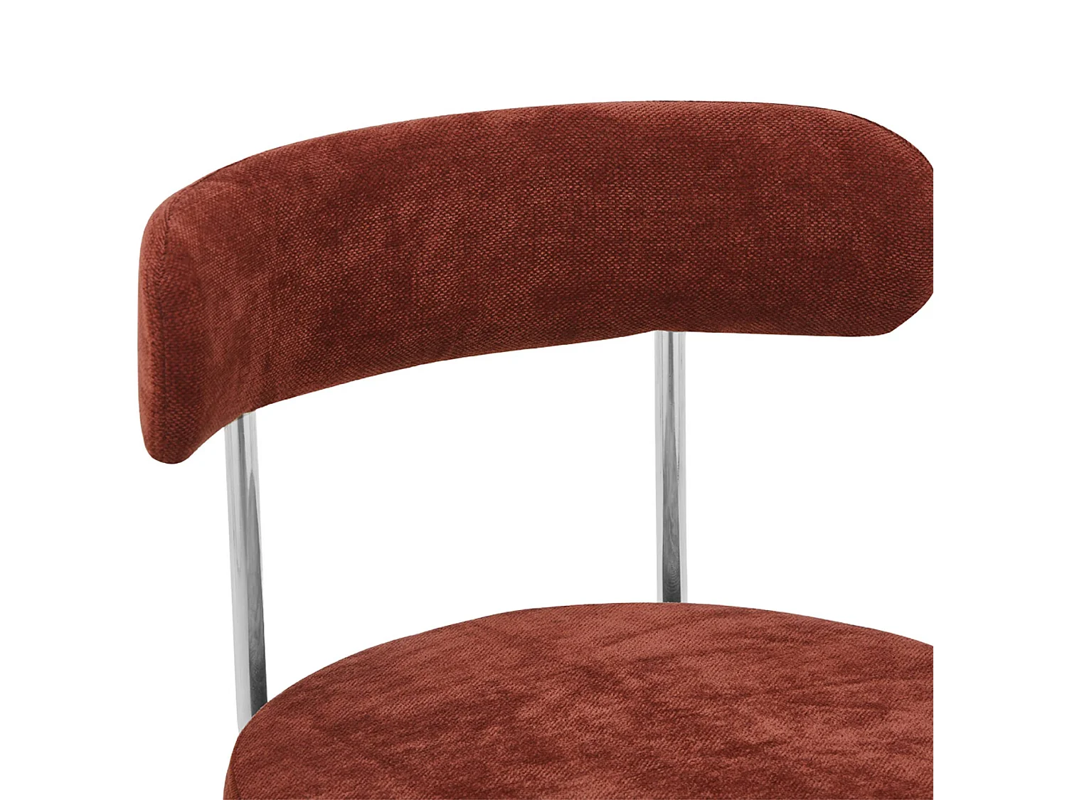 Silla de oficina vintage de tela con ruedas  rojo