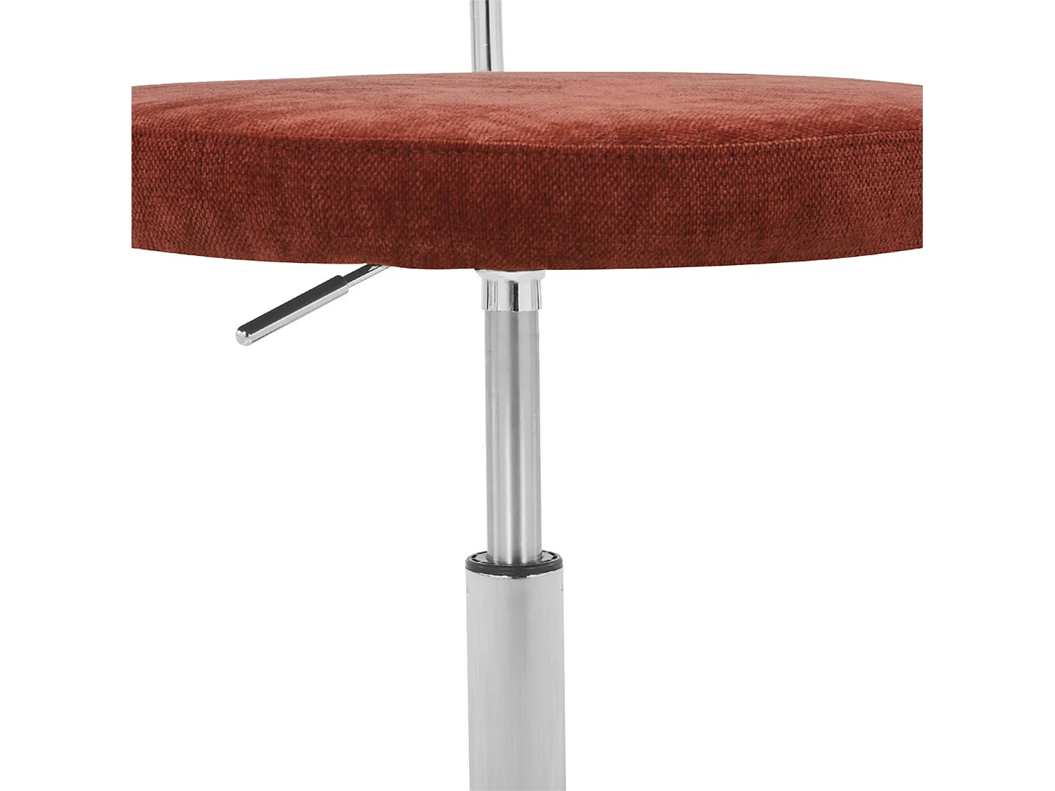 Silla de oficina vintage de tela con ruedas  rojo