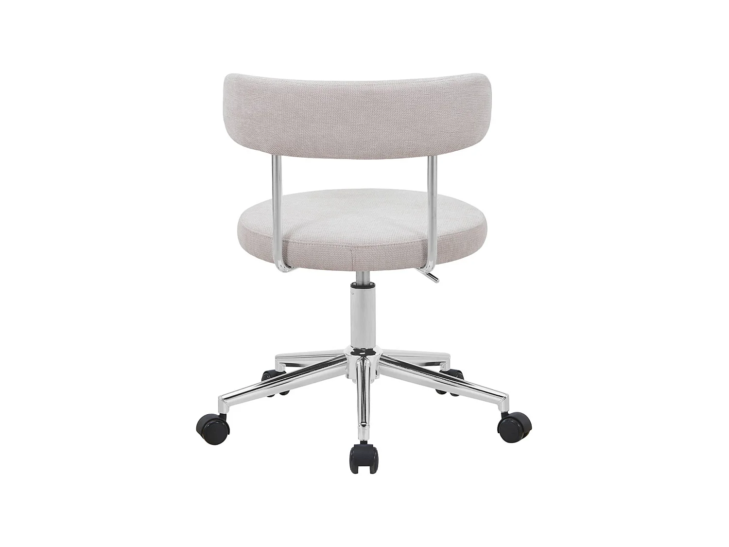 Silla de oficina vintage de tela con ruedas  beige