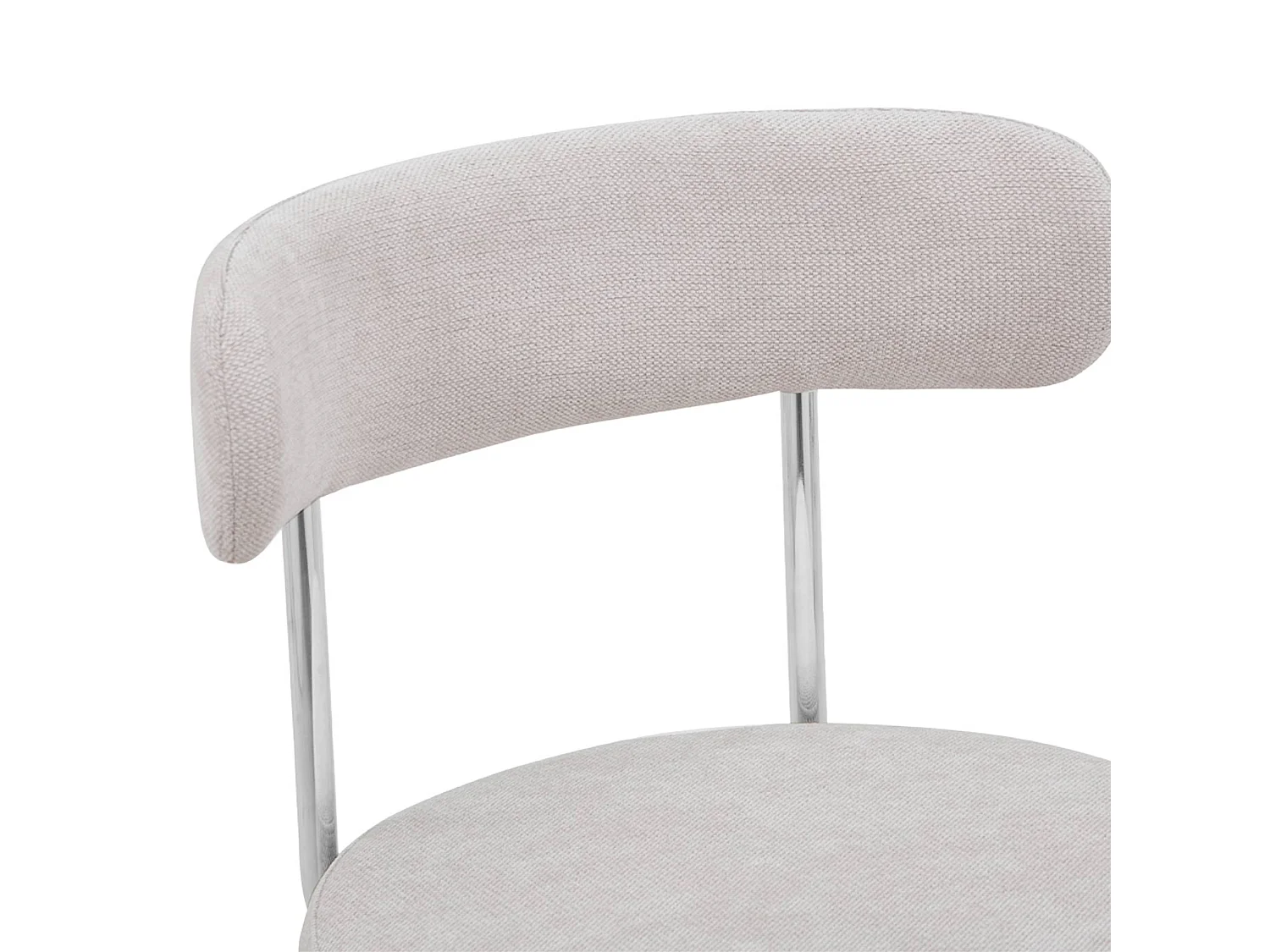 Silla de oficina vintage de tela con ruedas  beige