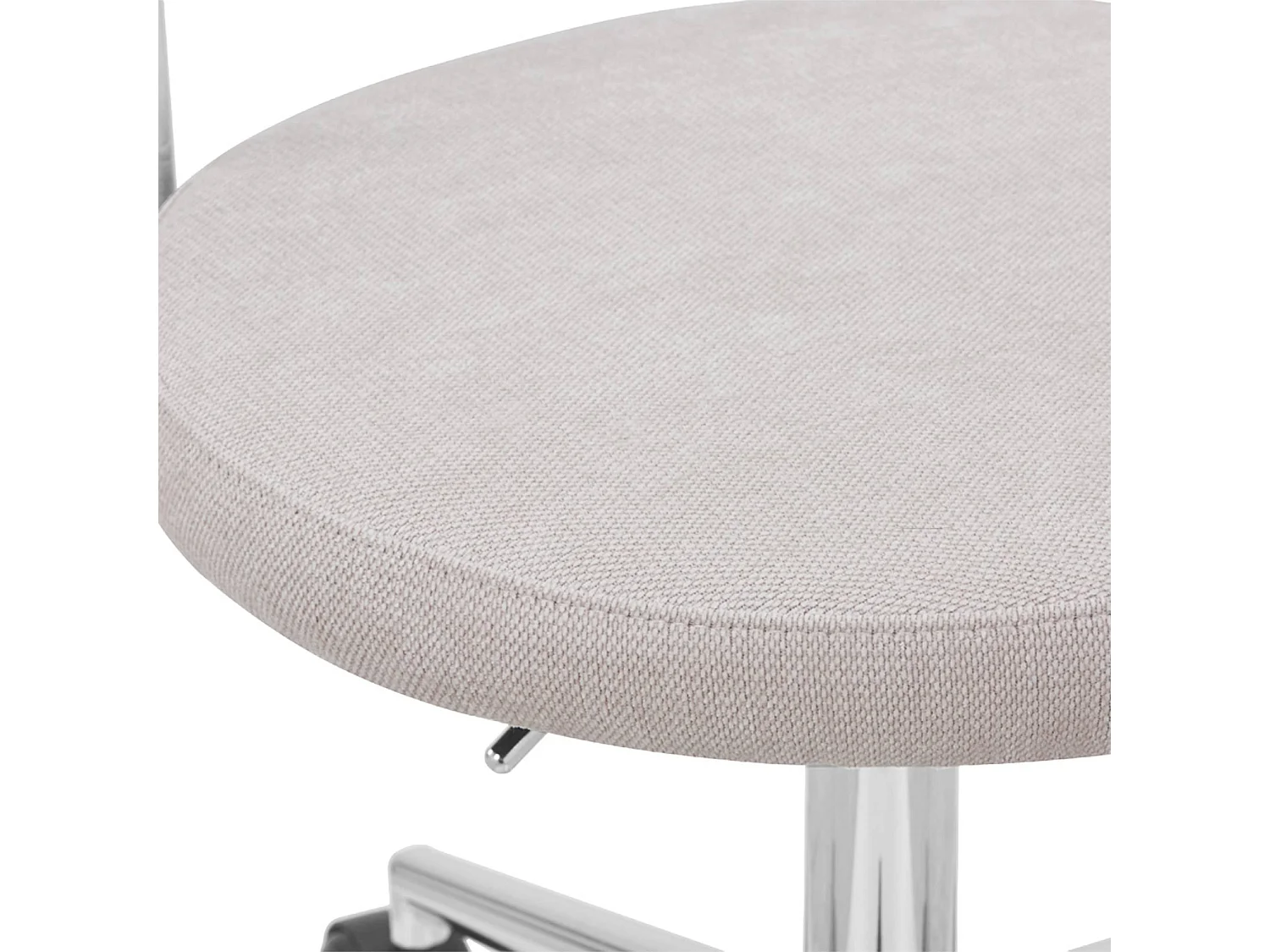 Silla de oficina vintage de tela con ruedas  beige