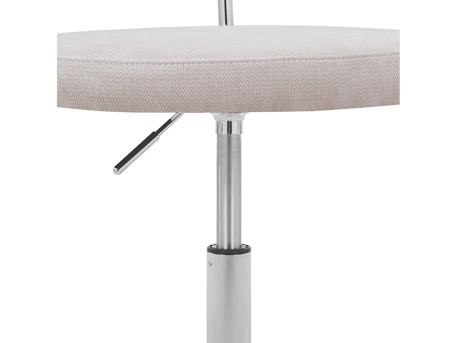 Silla de oficina vintage de tela con ruedas  beige