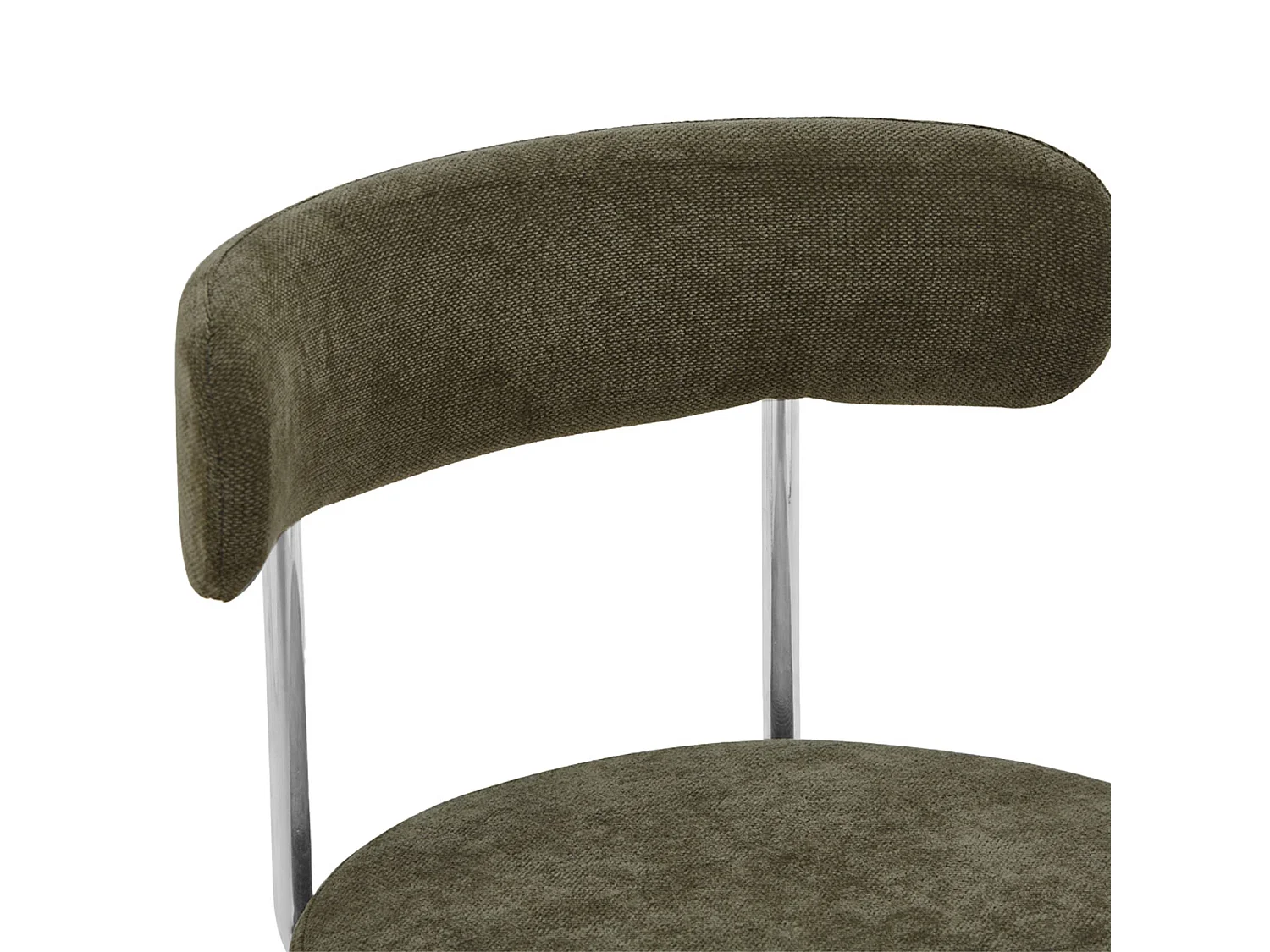 Silla de oficina vintage de tela con ruedas  verde kaki