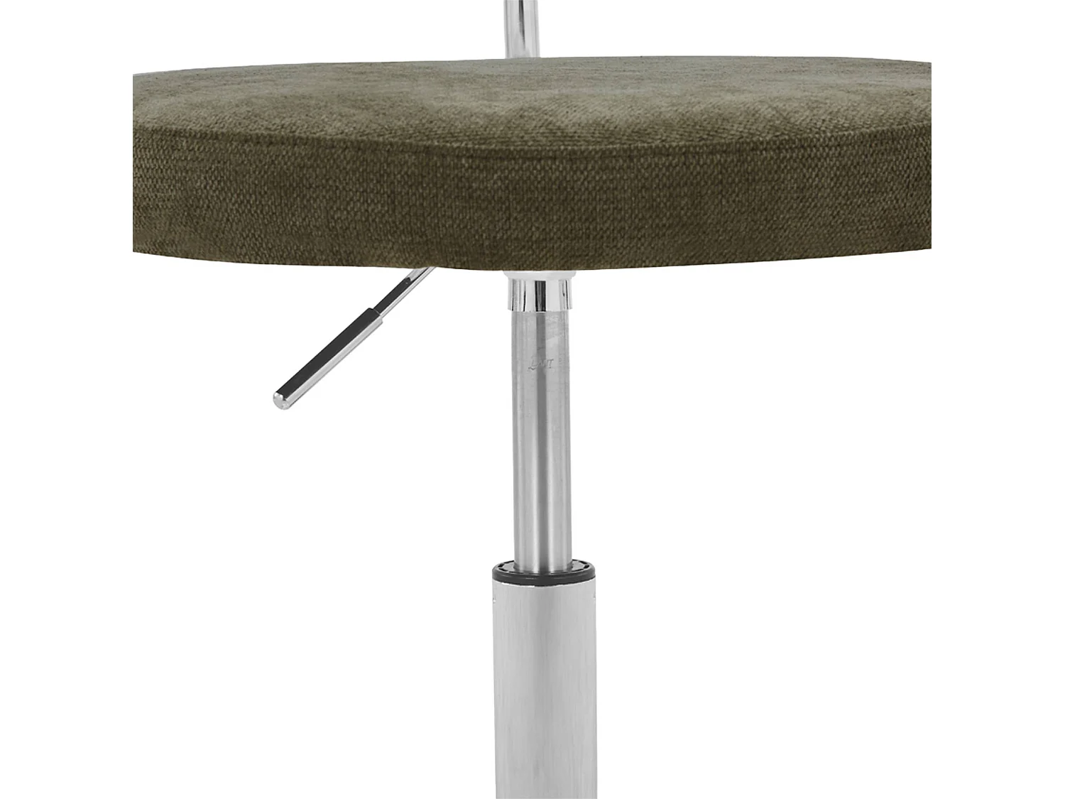 Silla de oficina vintage de tela con ruedas  verde kaki