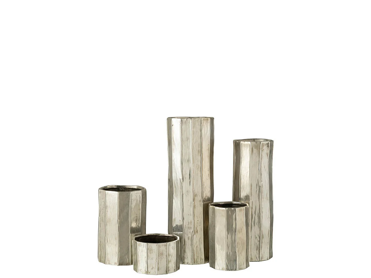 Cache-Pot Design "Ary" 30cm Argent