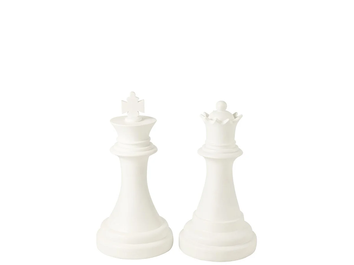 Pièce d'Échec Déco "Roi" 70cm Blanc
