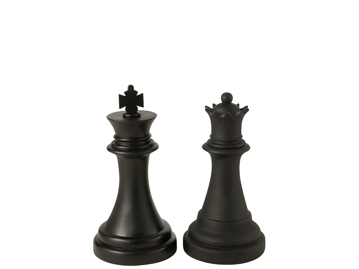 Pièce d'Échec Déco "Roi" 70cm Noir