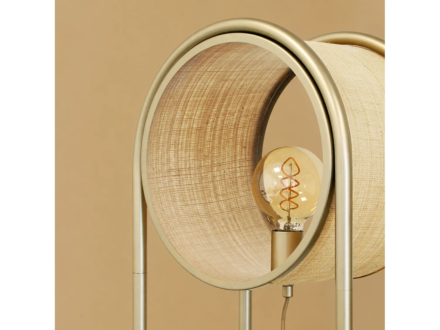 Lampe à poser en fibre naturelle - Bob