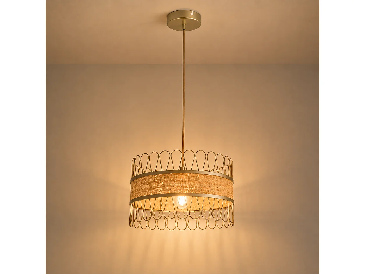 Suspension en rotin D40 cm - Flore
